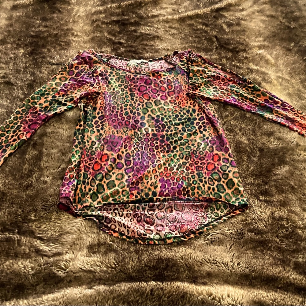 Leopard top, colorful, soft and classy, size small